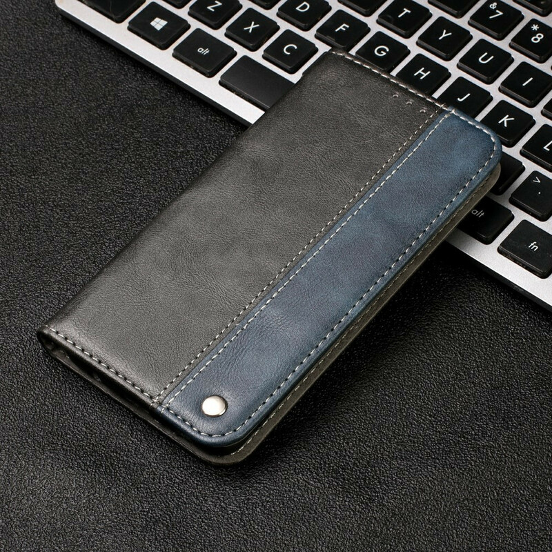 Flip Cover Samsung Galaxy S20 Ultra Zweifarbig Lederoptik
