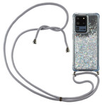 Samsung Galaxy S20 Ultra Glitter Cover mit Kordel