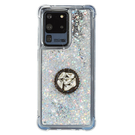 Samsung Galaxy S20 Ultra Glitter Ring-Halterung Cover