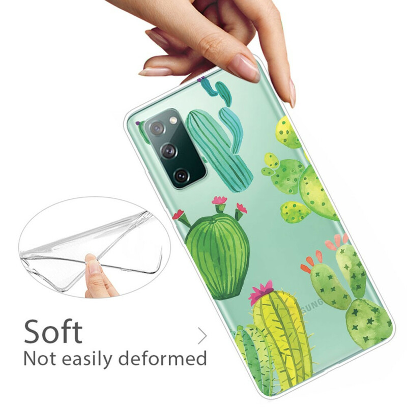 Samsung Galaxy S20 FE Cover Cactus Aquarell