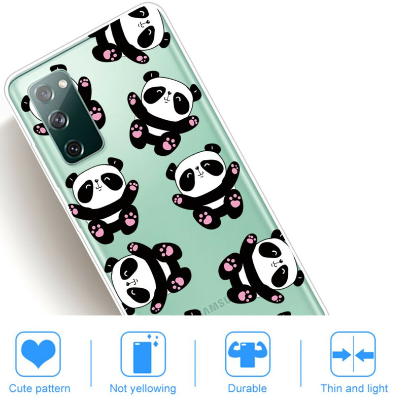 Samsung Galaxy S20 FE Cover Top Pandas Fun