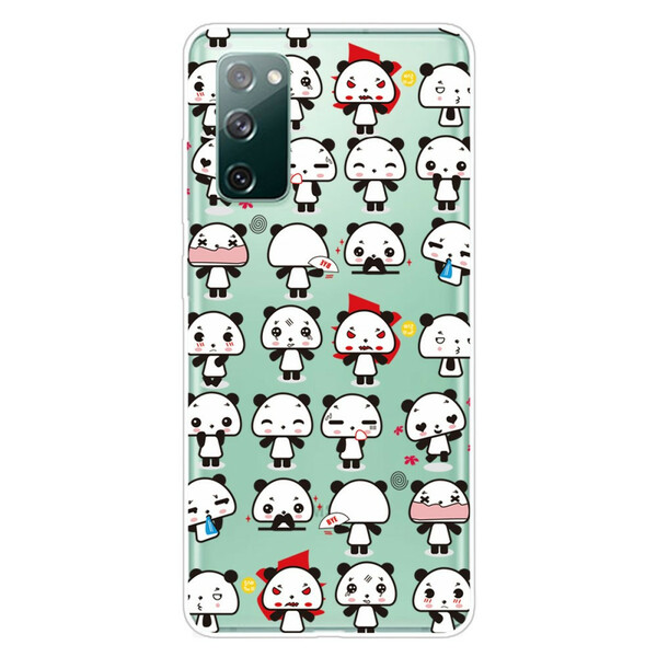 Samsung Galaxy S20 FE Cover Transparent Funny Pandas