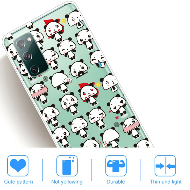 Samsung Galaxy S20 FE Hülle Transparent Funny Pandas