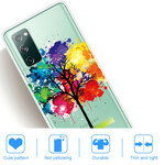 Samsung Galaxy S20 FE Cover Transparent Aquarell Baum