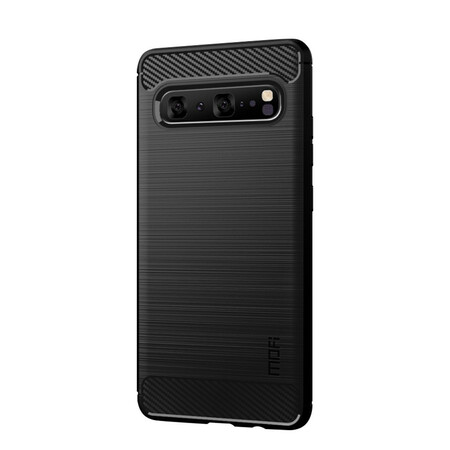 Samsung Galaxy S10 5G Kohlefaser Cover Gebürstet MOFI