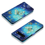 Samsung Galaxy S10 5G Hülle Goldene Schmetterlinge