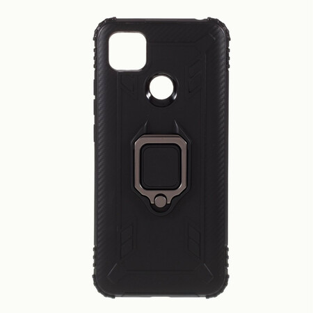 Xiaomi Redmi 9C Ring Style Kohlefaser Cover