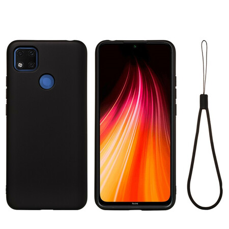 Xiaomi Redmi 9C Liquid Silicone Cover Mit Lanyard