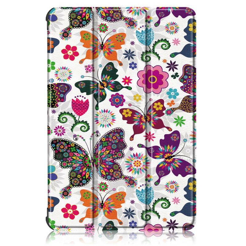 Smart Case Huawei MatePad T 10s Verstärkt Schmetterlinge und Blumen