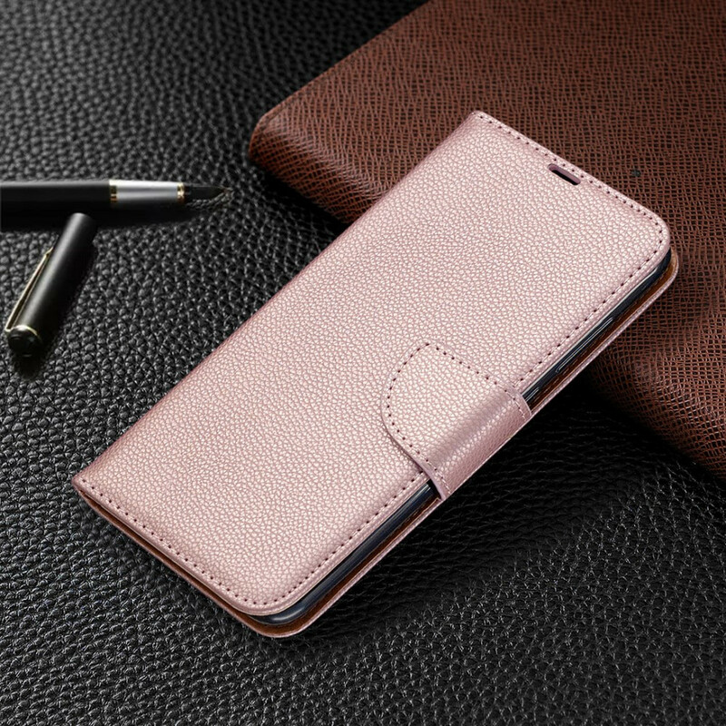 Xiaomi Redmi Note 9 Litchi Tasche Schräge Klappe