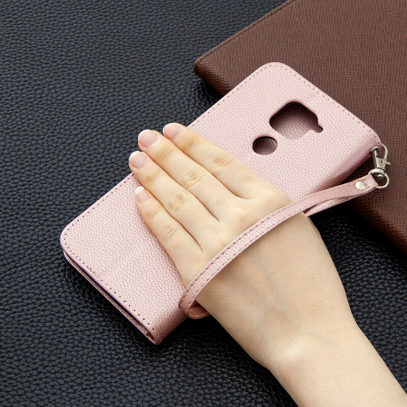 Xiaomi Redmi Note 9 Litchi Tasche Schräge Klappe
