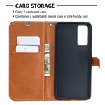 Samsung Galaxy S20 FE Stoff- und Lederoptik-Schutzhülle mit Trageriemen