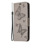 Samsung Galaxy S20 FE Hülle Die fliegenden Schmetterlinge mit Lanyard
