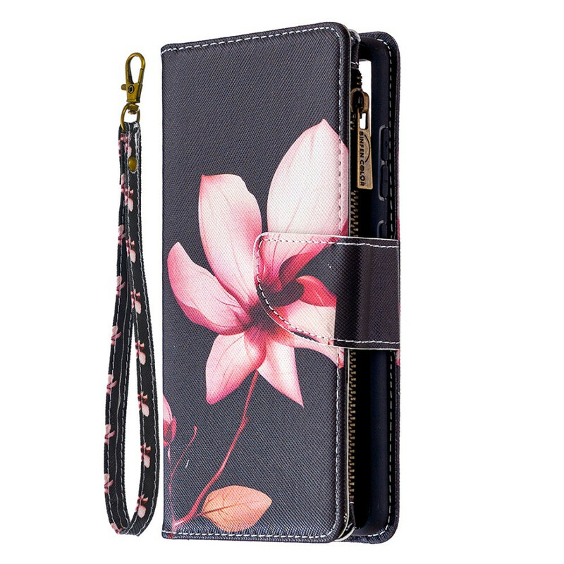 Samsung Galaxy S20 FE Tasche mit Reißverschluss Blume
