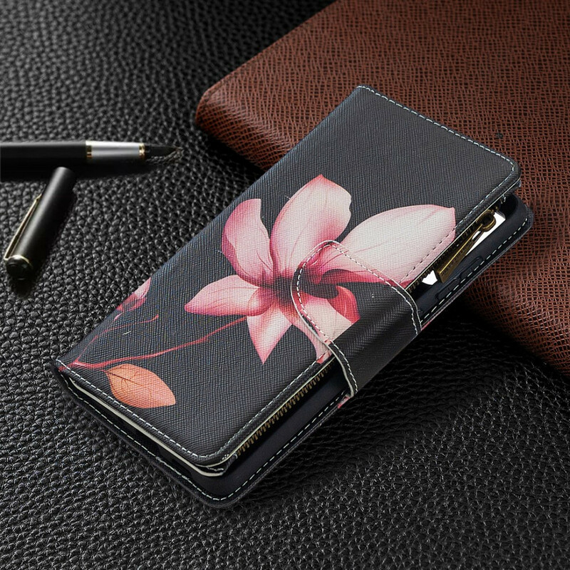 Samsung Galaxy S20 FE Tasche mit Reißverschluss Blume