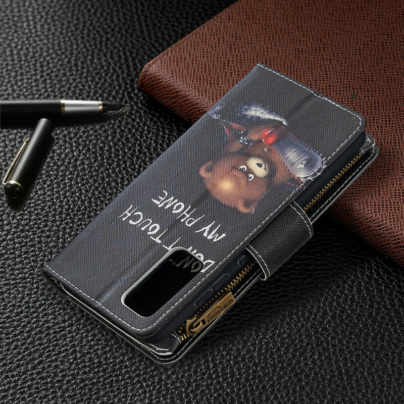 Samsung Galaxy S20 FE Tasche mit Reißverschluss Bär