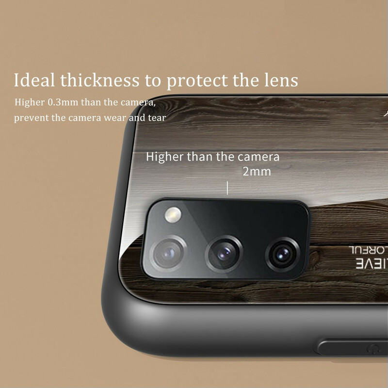 Samsung Galaxy S20 FE Cover Panzerglas Holzdesign