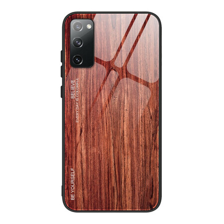 Samsung Galaxy S20 FE Cover Panzerglas Holz Design
