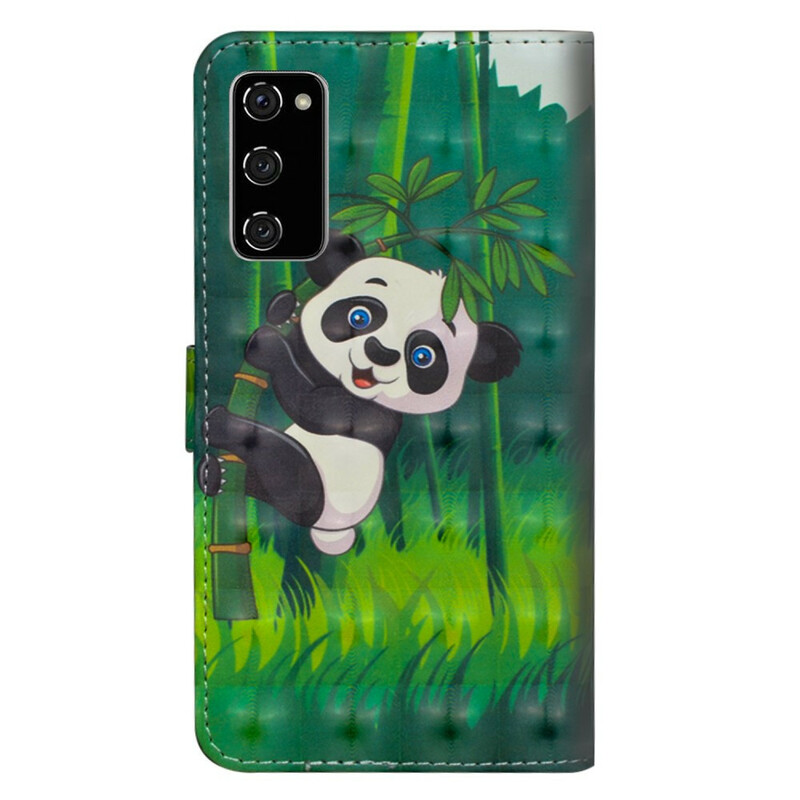 Hülle Samsung Galaxy S20 FE Panda und Bambus
