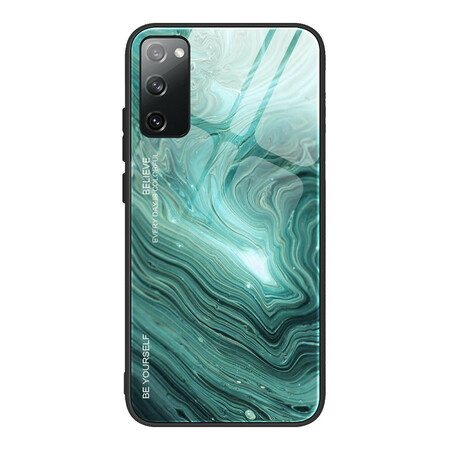 Samsung Galaxy S20 FE Hülle aus gehärtetem Glas Marble Colors