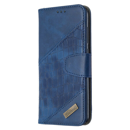 Xiaomi Redmi Note 9 Tasche mit Krokodilhaut-Effekt Klassisch