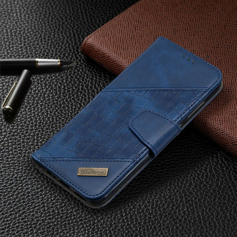 Xiaomi Redmi Note 9 Tasche mit Krokodilhaut-Effekt Klassisch