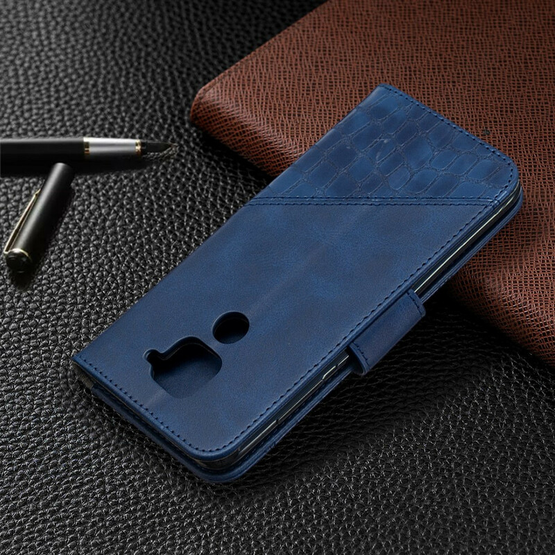 Xiaomi Redmi Note 9 Tasche mit Krokodilhaut-Effekt Klassisch