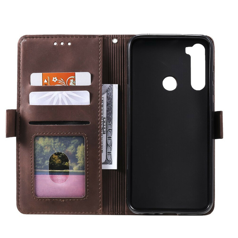 Hülle Xaiomi Redmi Note 8T Kunstleder Zweifarbig Verstärkte Konturen