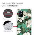 OnePlus 8T Cover Weiße Blumen Gemalt