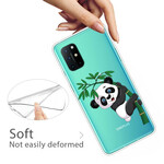 Transparentes OnePlus 8T Cover Panda Auf Bambus