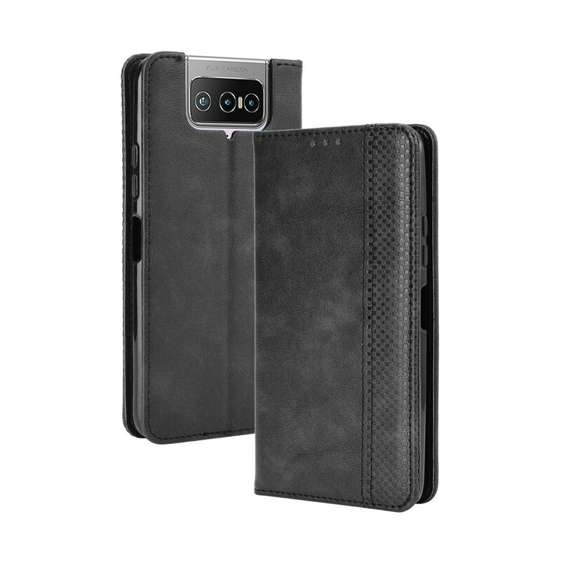 Flip Cover Asus ZenFone 7 / 7 Pro Vintage Styled Leather Effect