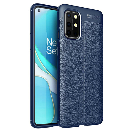 OnePlus 8T Cover mit Litschi-Leder-Effekt Double Line
