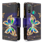 Huawei P Smart 2020 Tasche mit Reißverschluss Schmetterlinge