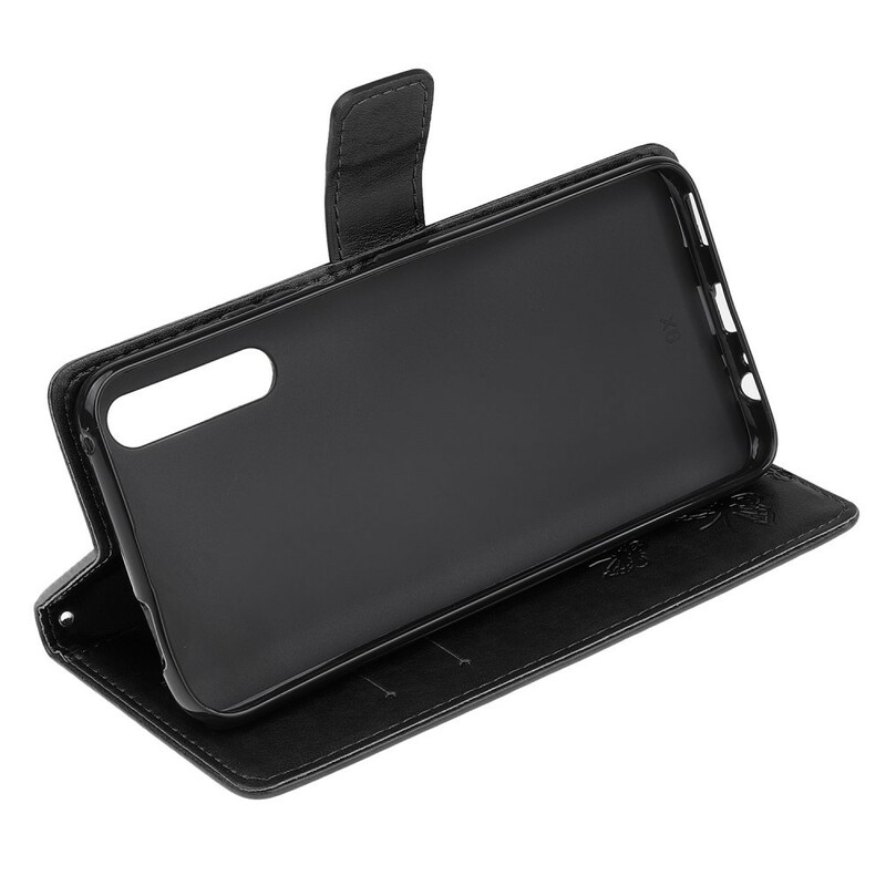 Huawei P Smart S Tasche Schmetterlinge und Blumen mit Riemen