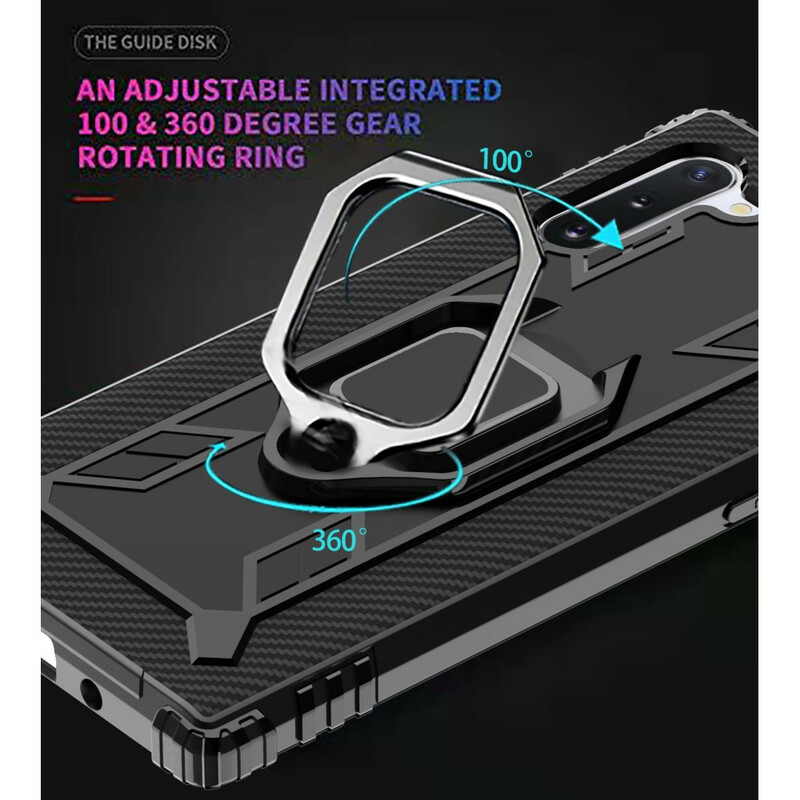 Samsung Galaxy Note 10 Hülle Ring und Kohlefaser