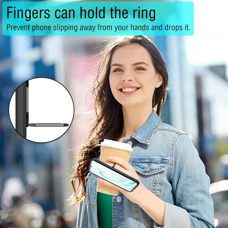 Samsung Galaxy Note 10 Hülle Ring und Kohlefaser
