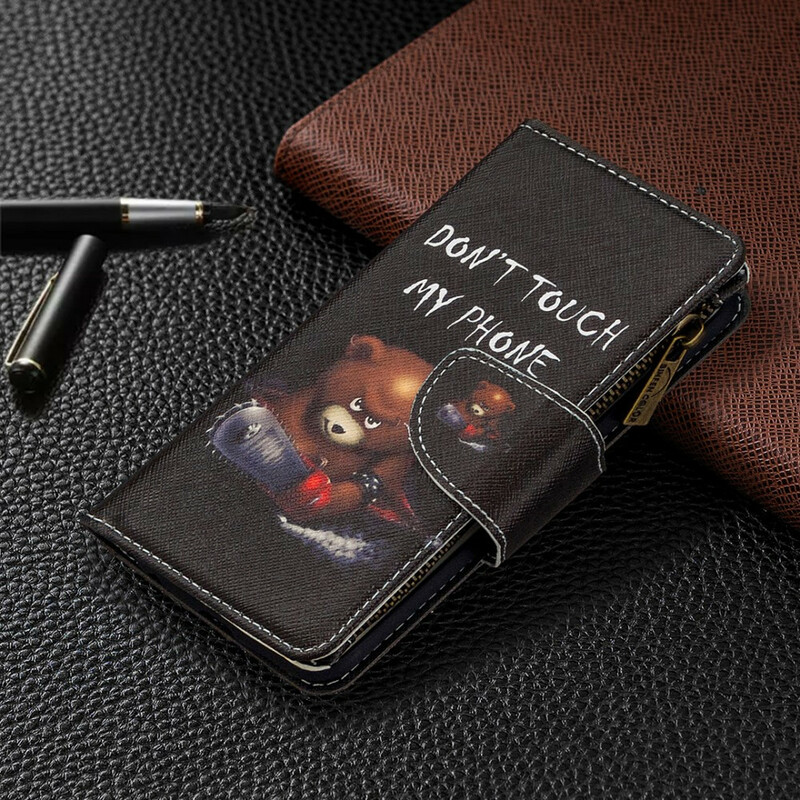 Samsung Galaxy Note 10 Tasche mit Reißverschluss Bär