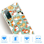 Samsung Galaxy S20 FE Cover Transparent Multiple Dogs