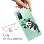 Samsung Galaxy S20 FE Cover Transparent Panda Auf Dem Bambus
