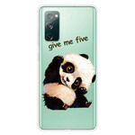 Samsung Galaxy S20 FE Hülle Transparent Panda Give Me Five