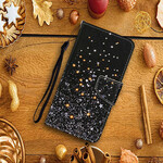 Samsung Galaxy S20 FE Hülle Sterne und Pailletten mit Lanyard