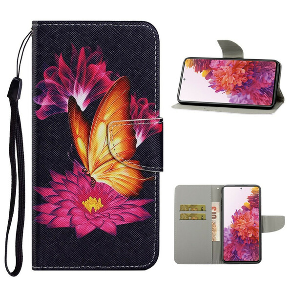 Samsung Galaxy S20 FE Hülle Schmetterling und Lotus