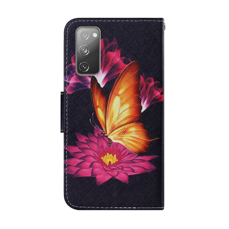 Samsung Galaxy S20 FE Hülle Schmetterling und Lotus