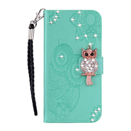 Samsung Galaxy S20 FE Hülle Eule Mandala und Charm