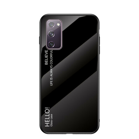 Samsung Galaxy S20 FE Hülle aus gehärtetem Glas Hello