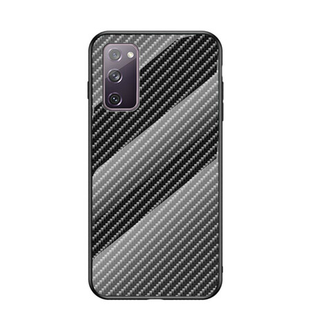 Hülle Samsung Galaxy S20 FE Gehärtetes Glas Kohlefaser