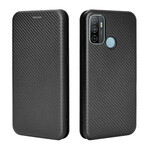 Flip Cover Oppo A53 Silikon Kohlefaser Farbig