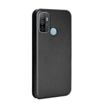Flip Cover Oppo A53 Silikon Kohlefaser Farbig