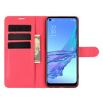 Oppo A53 Kunstleder Litschi Klassisch Tasche