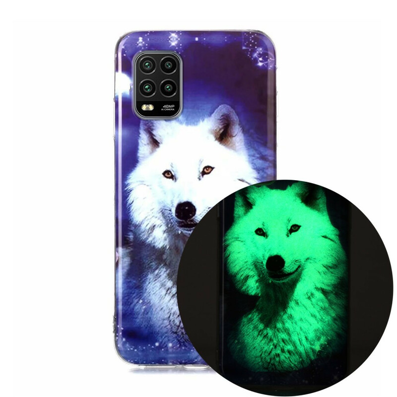 Xiaomi Mi 10 Lite Series Wolf Cover Fluoreszierend
